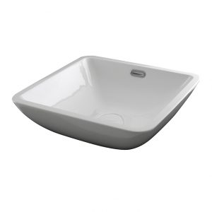 Lavabo 40x40cm apoyo con rebosadero Forma Square Noken